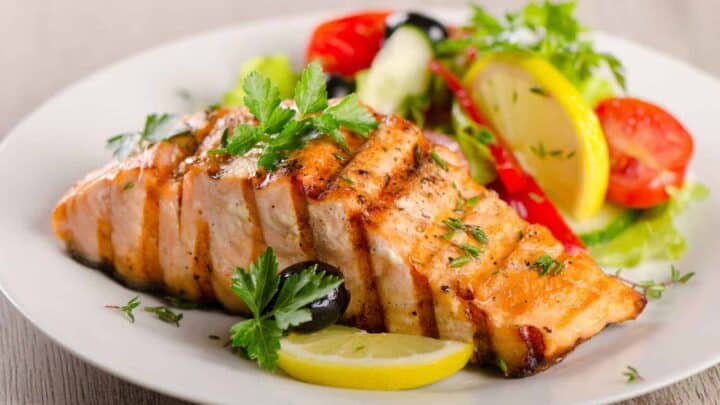 Soy Glazed Salmon with Salad