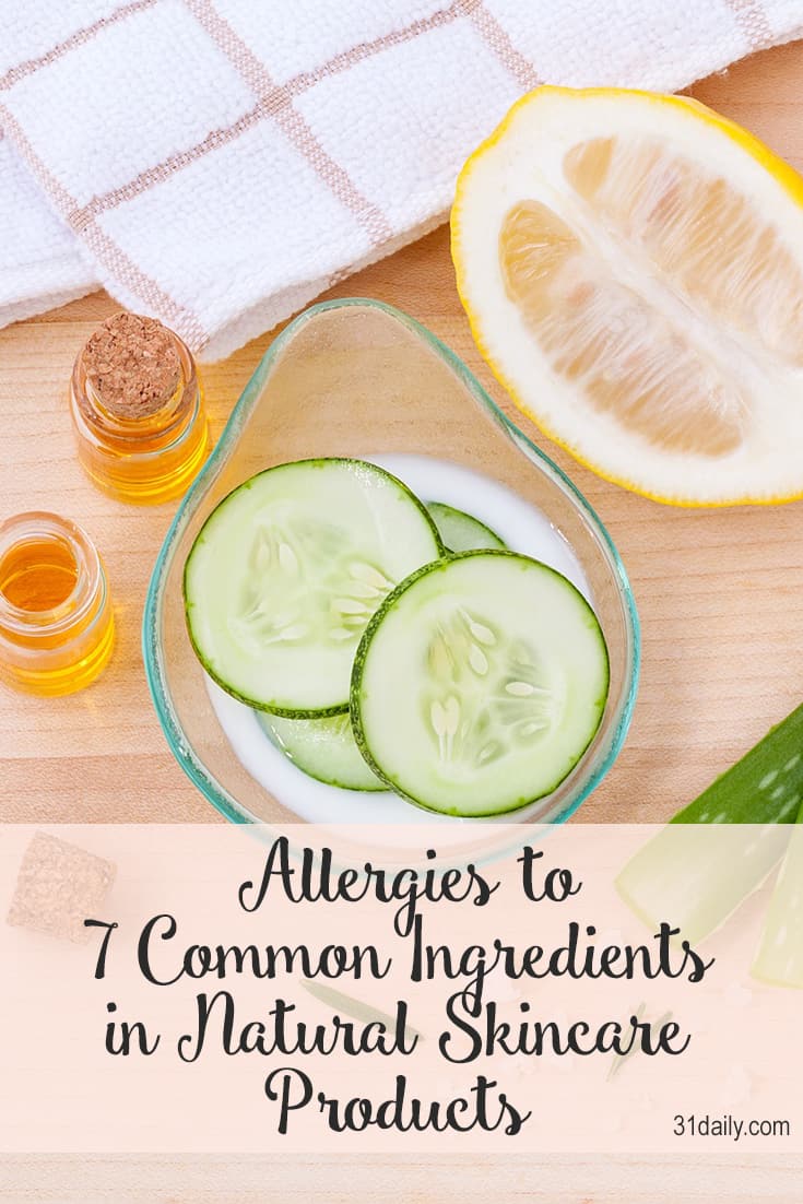 Allergies to 7 Common Ingredients in Natural Skincare Products