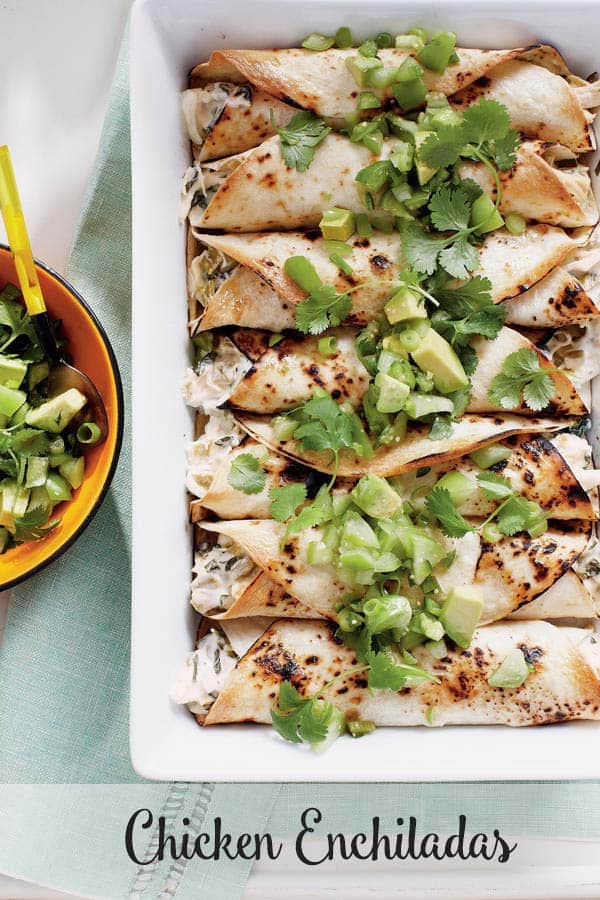 Chicken Enchiladas with a Fresh Salsa Verde