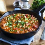 thumbnail photo of baked beans in a skillet