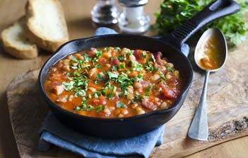 thumbnail photo of baked beans in a skillet