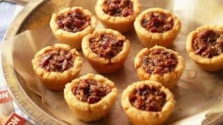 Plate of mini Pecan Pie Tarts