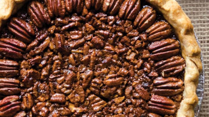 Top view Pecan Pie