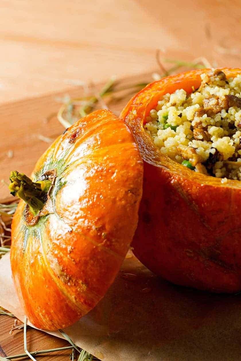 Pumpkin Stuffed with Herbed Apple Couscous - 31 Daily