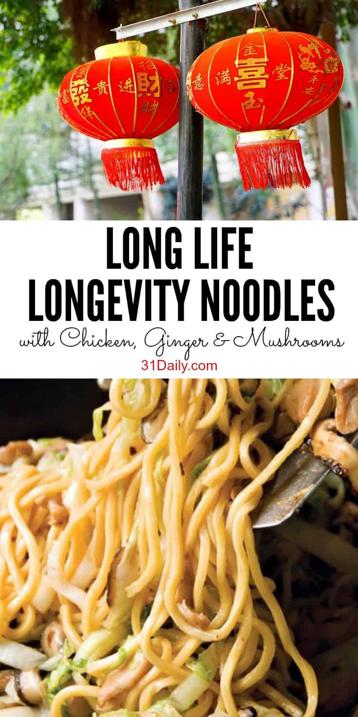 Pinterest Pin for Chinese New Year Long Life Noodles