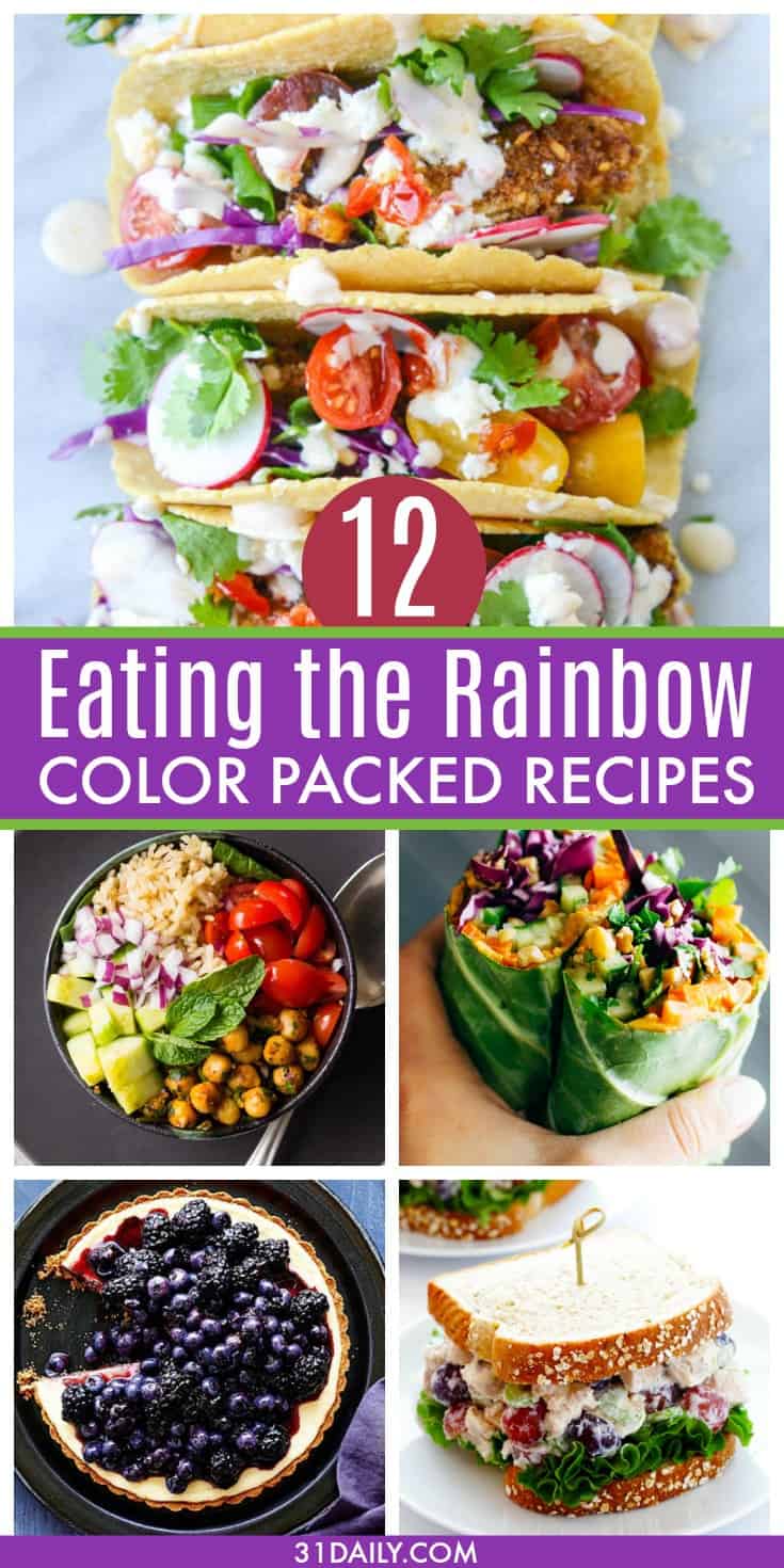 Eating the Rainbow with 12 Healthy Color Packed Recipes 31 Daily