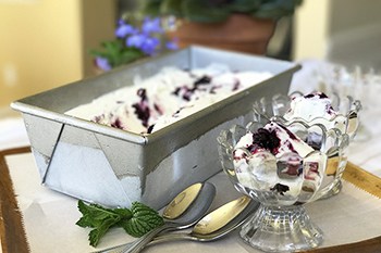 Simple No-Churn Blueberry Ice Cream | 31Daily.com