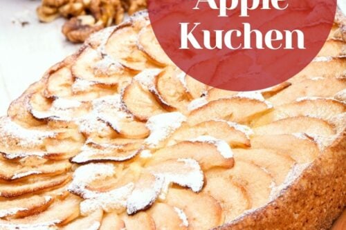 Pinterest Pin for German Apple Kuchen
