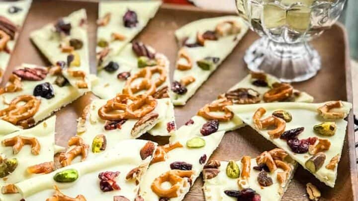 Harvest White Chocolate Bark with Pretzels, Fruits and Nuts | 31Daily.com