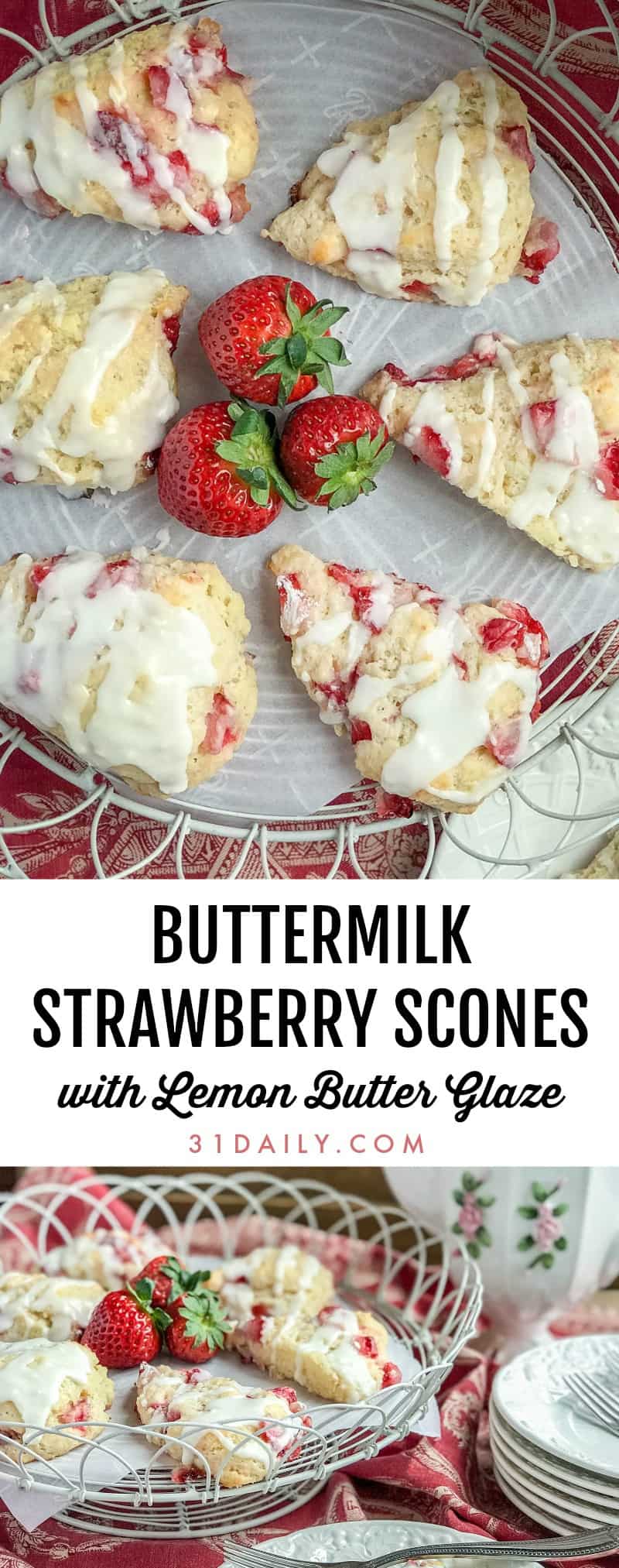 Buttermilk Strawberry Scones 31 Daily
