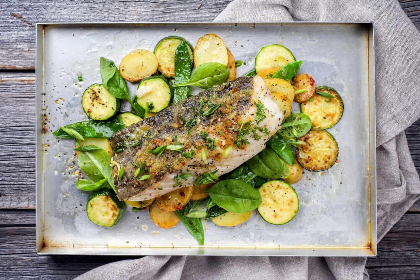 Easy Sheet Pan Baked Fish With Vegetables 31 Daily