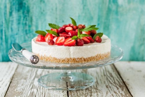 Easy Classic Cheesecake with Strawberries | 31Daily.com