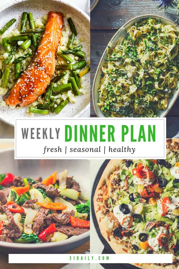 Weekly Dinner Meal Plan // Week 18 | 31Daily.com