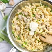 Creamy Salmon Pasta with Peas, Dill and Creme Fraîche | 31Daily.com