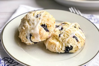 Blueberry Scones with Lemon Butter Glaze | 31Daily.com