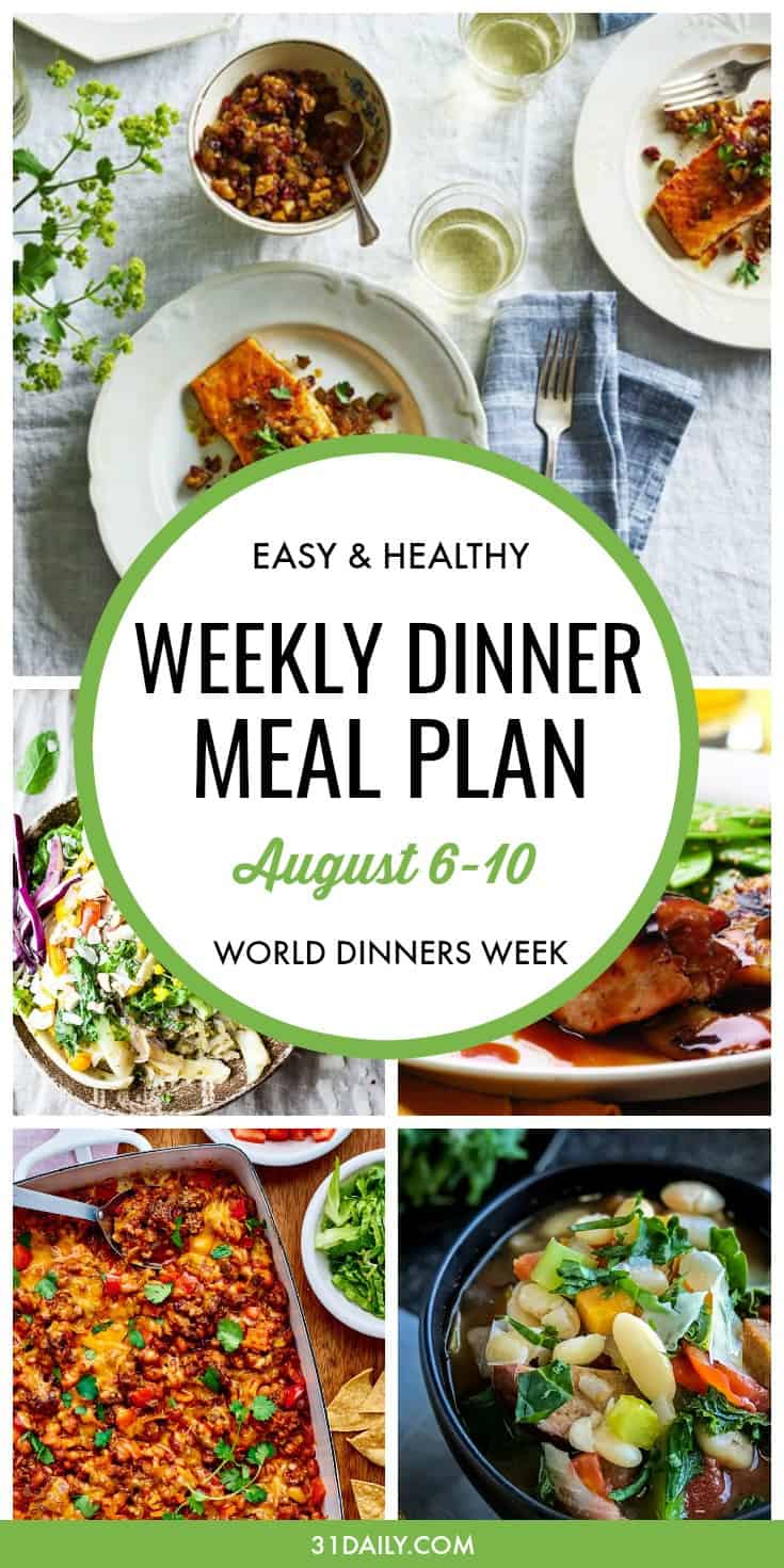 Weekly Dinner Meal Plan // Week 32: Internationally Inspired Meals | 31Daily.com
