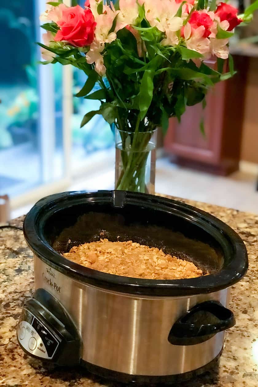 Cooked Slow Cooker Apple Crisp