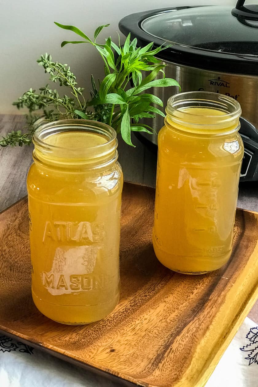 Slow Cooker Chicken Bone Broth or Stock | 31Daily.com