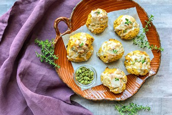 Easy Drop Pumpkin Scones with Thyme | 31Daily.com