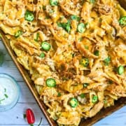 So Easy Sheet Pan Buffalo Chicken Nachos | 31Daily.com