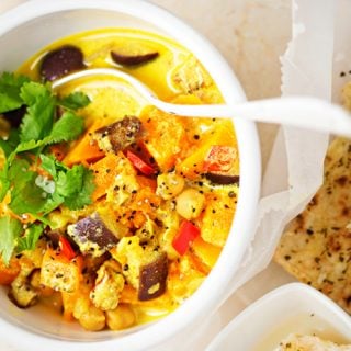 Simple Chickpea Curry with Eggplant and Butternut Squash | 31Daily.com