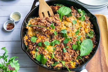 Easy Southwestern Chicken Quinoa Bake with Spinach | 31Daily.com