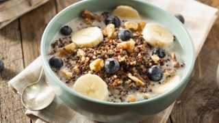 Healthy Breakfast Quinoa with Blueberries and Bananas | 31Daily.com
