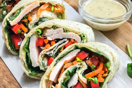 5 Minute Rainbow Protein Veggie Wraps | 31Daily.com