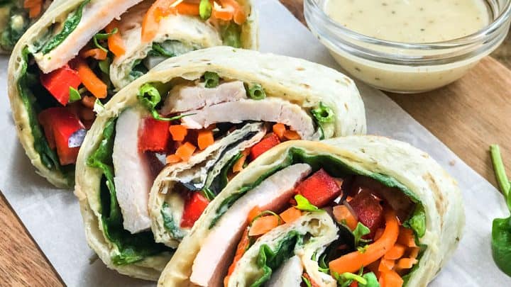 5 Minute Rainbow Protein Veggie Wraps | 31Daily.com