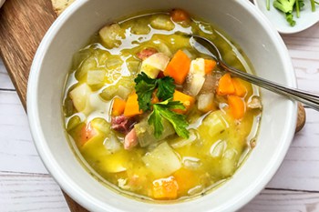 Simple Instant Pot Split Pea Soup with Ham and Vegetables | 31Daily.com