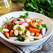 Simple and Healthy White Bean Olive Salad | 31Daily.com