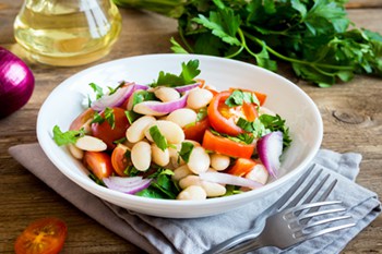 Simple and Healthy White Bean Olive Salad | 31Daily.com