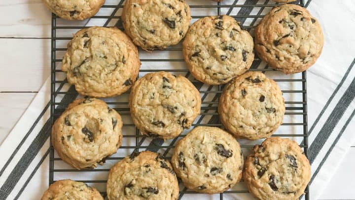 Cookies cooling on a rack