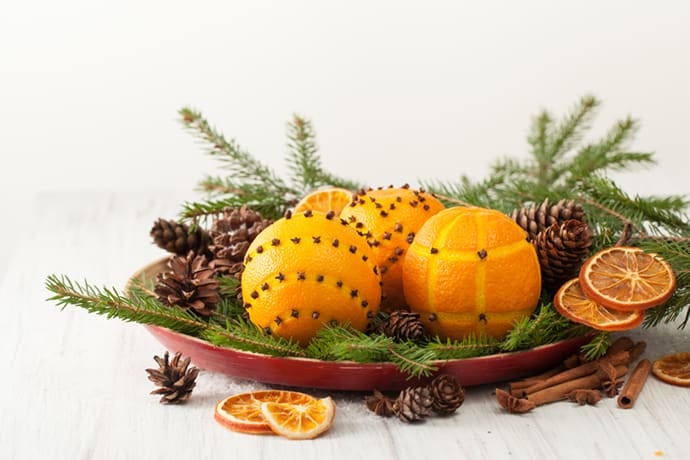 Bowl with Orange Pomanders