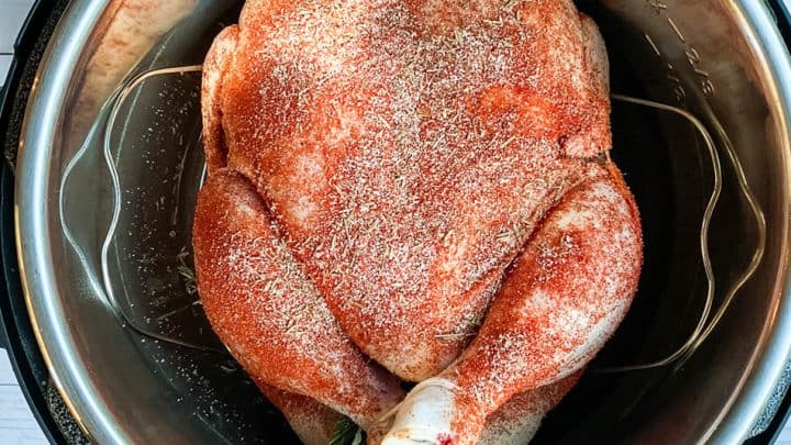 Whole Uncooked Rotisserie Chicken in the Instant Pot