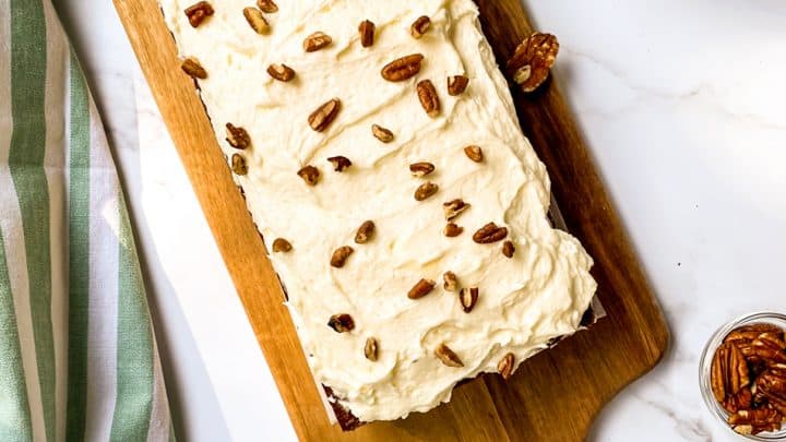 frosted carrot cake loaf