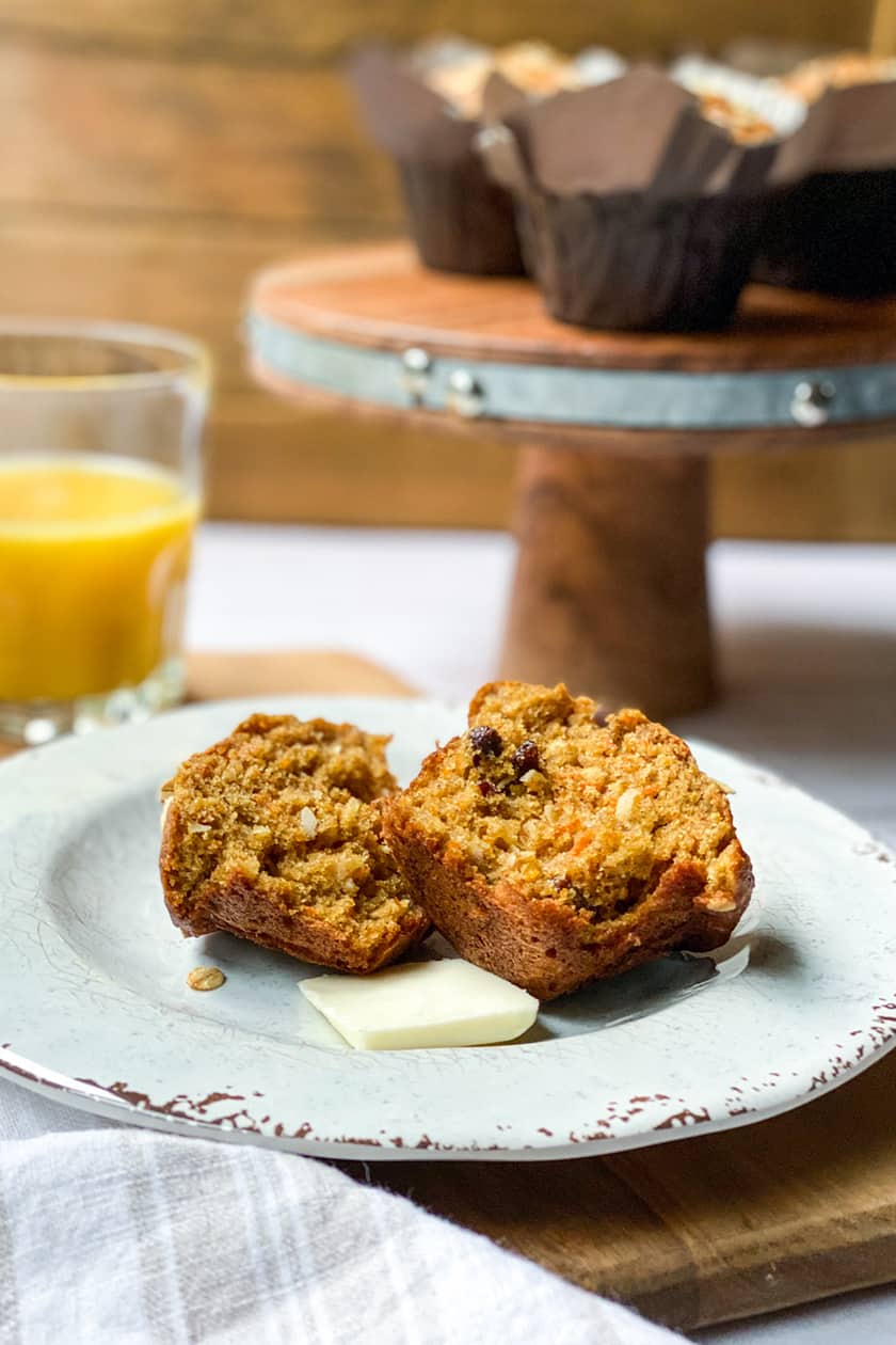 Cut open Morning Glory Muffin