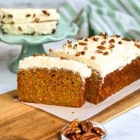 Slices of carrot cake loaf