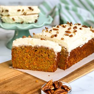 Slices of carrot cake loaf
