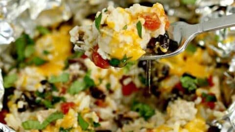 Image for Easy Chicken Enchilada Foil Packet Meal