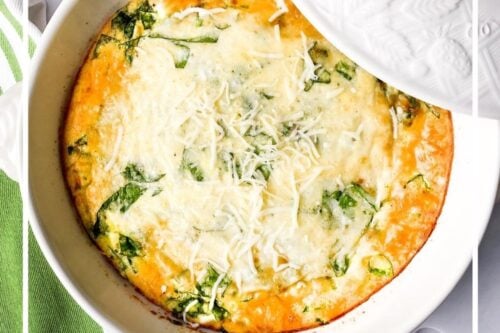 Easy Crustless Quiche with Bacon, Cheese and Spinach - 31 Daily