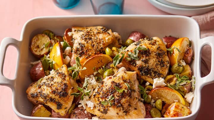 Herb Roasted Chicken in a Casserole Pan