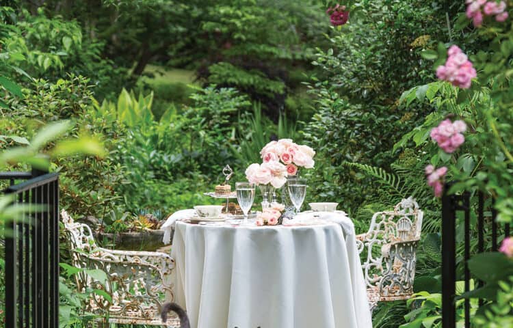 Taking Tea with Mom in the Garden