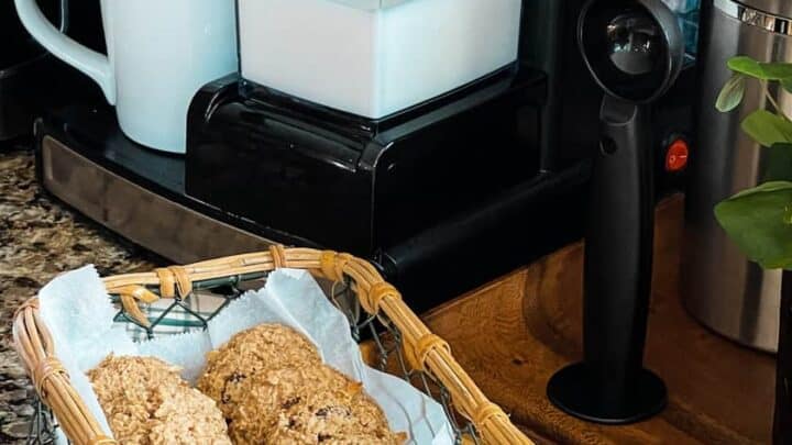 Our morning coffee bar with breakfast cookies