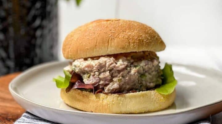Ham Salad on a Bun with Lettuce