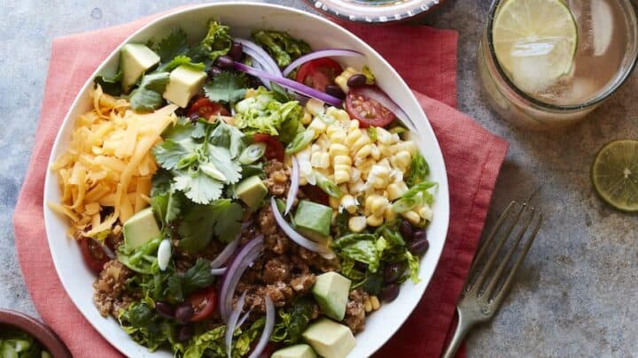 Top view of Taco Salad