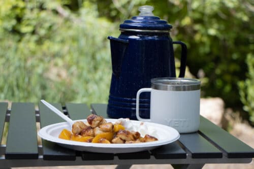 Dutch Oven Peach Cobbler for Easy Camping Recipes