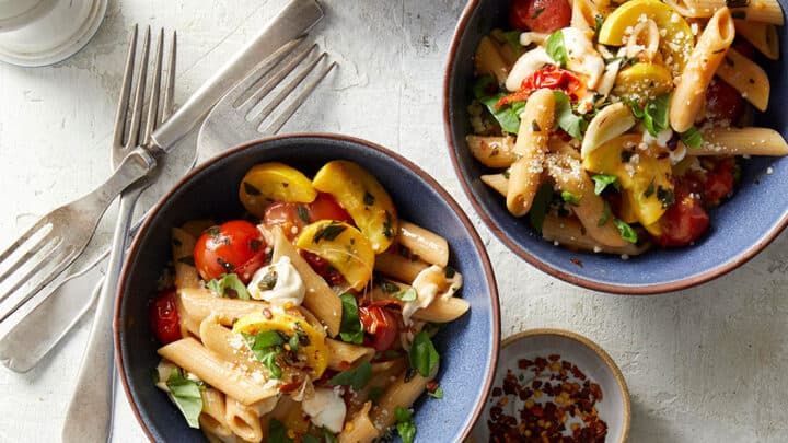 Cherry Tomato Pasta for 20 Minute Healthy Summer Dinners