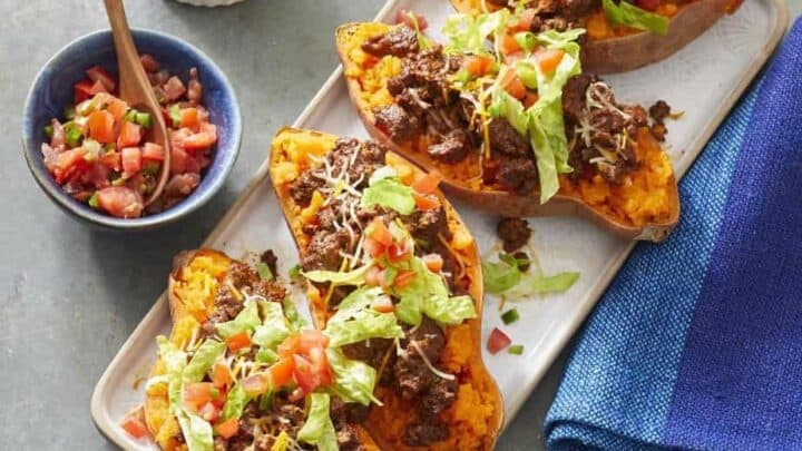 Taco Stuffed Sweet Potatoes for September 20 Minute Dinners