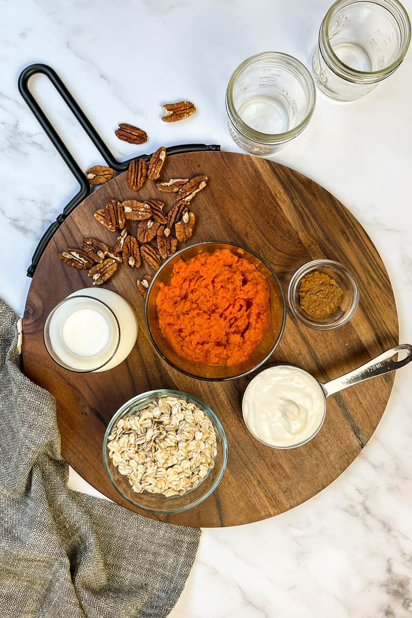 Ingredients for Pumpkin Overnight Oats